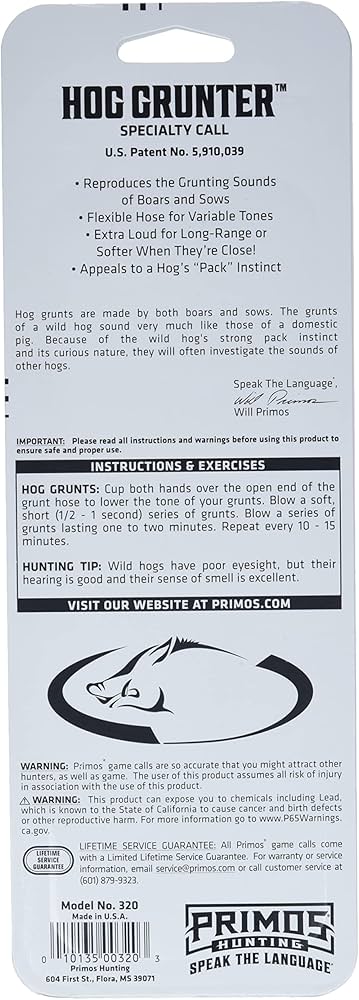期間限定お試し価格】 プリモス PRIMOS ホグコール Hog grunter 猪笛